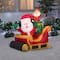 3.5ft. Airblown® Inflatable Santa and Elf in Sleigh